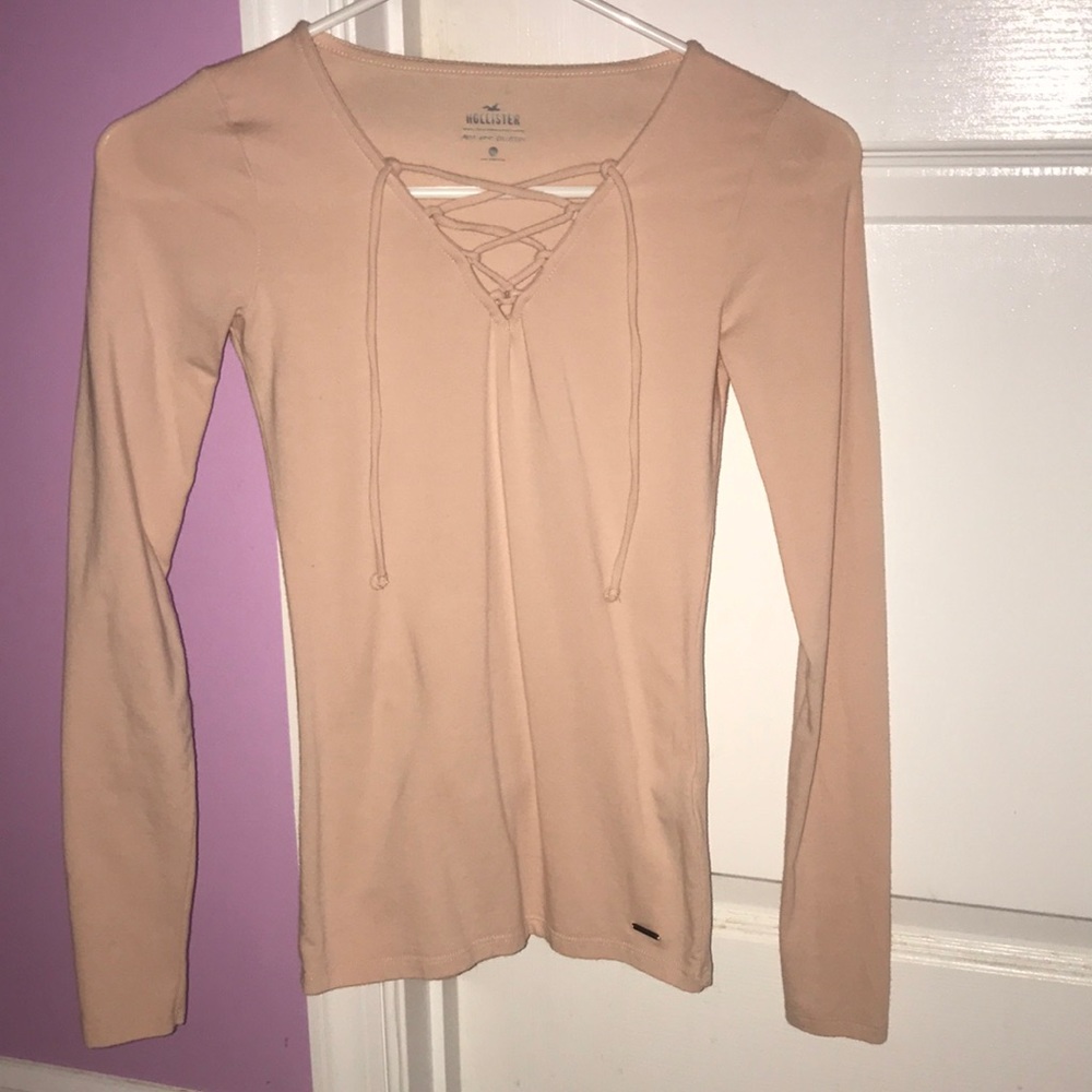 Hollister size xs lace up long sleeve